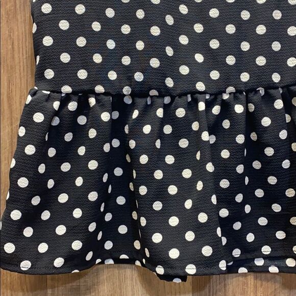 COMO VINTAGE- Black Polka Dot Tank - Picture 2 of 4